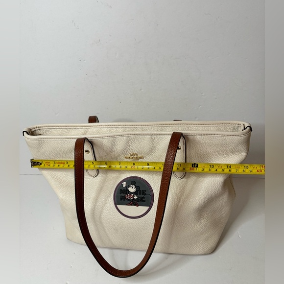 Coach Minnie Mouse City Zip Tote With Patches - Picture 11 of 14